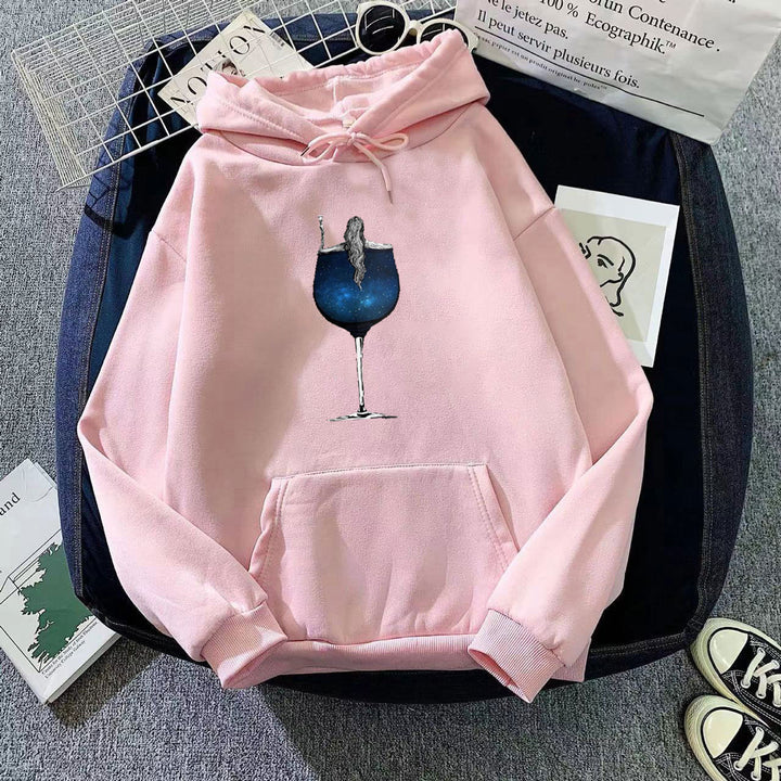 Women's hoodie with creative cocktail design Lisslune