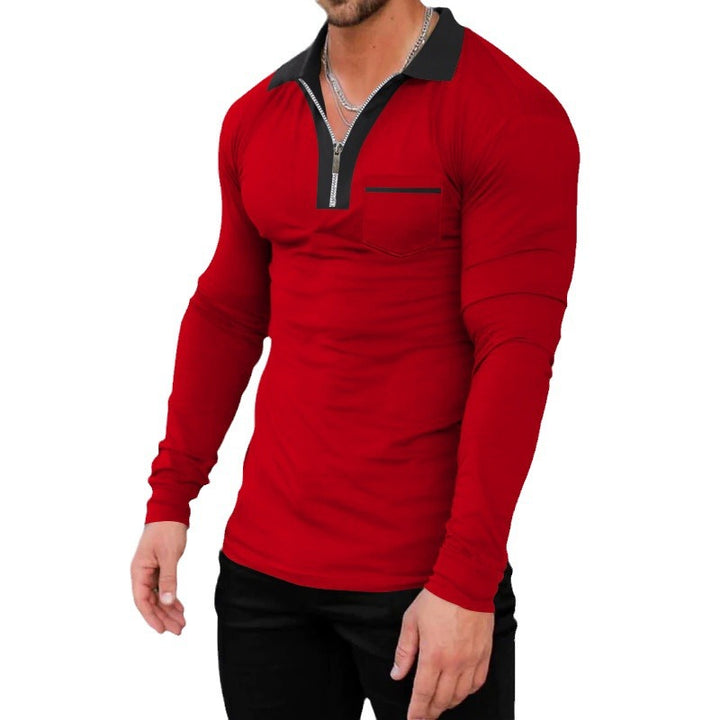 Men's long sleeve with modern stand-up collar and zipper Lisslune