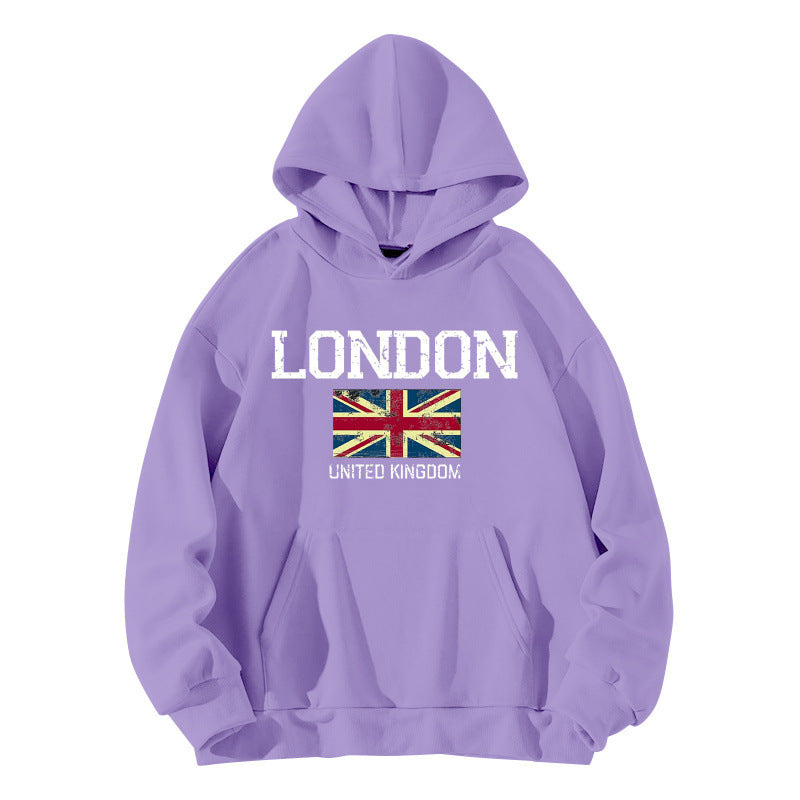 Women's hoodie in urban London style with kangaroo pocket and comfortable fit Lisslune