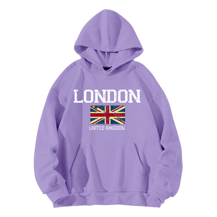 Women's hoodie in urban London style with kangaroo pocket and comfortable fit Lisslune