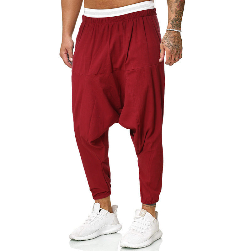 Men's casual and comfortable harem pants made of breathable cotton Lisslune