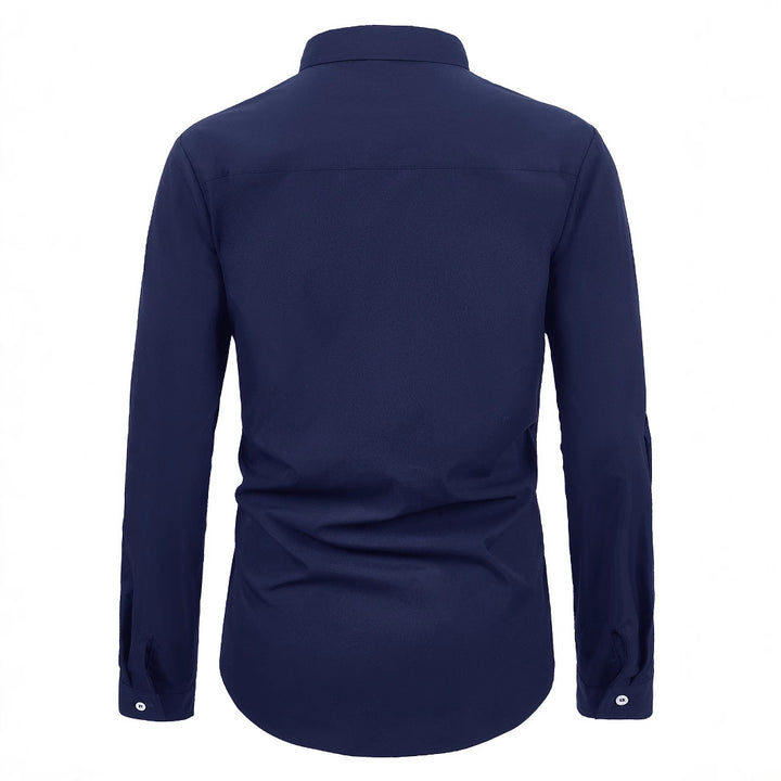 Men's Elegant Short Sleeve Shirt with Asymmetric Design Lisslune
