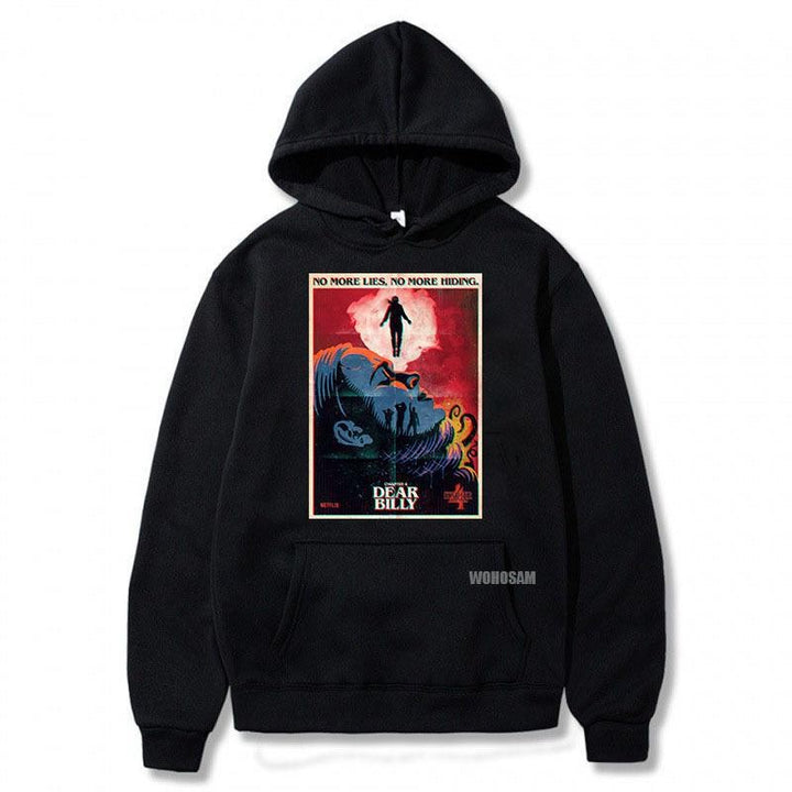 Women's hooded sweatshirt with creative film motif and cozy kangaroo pocket Lisslune