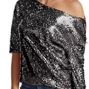 Ladies Sparkling Sequin Blouse Lisslune