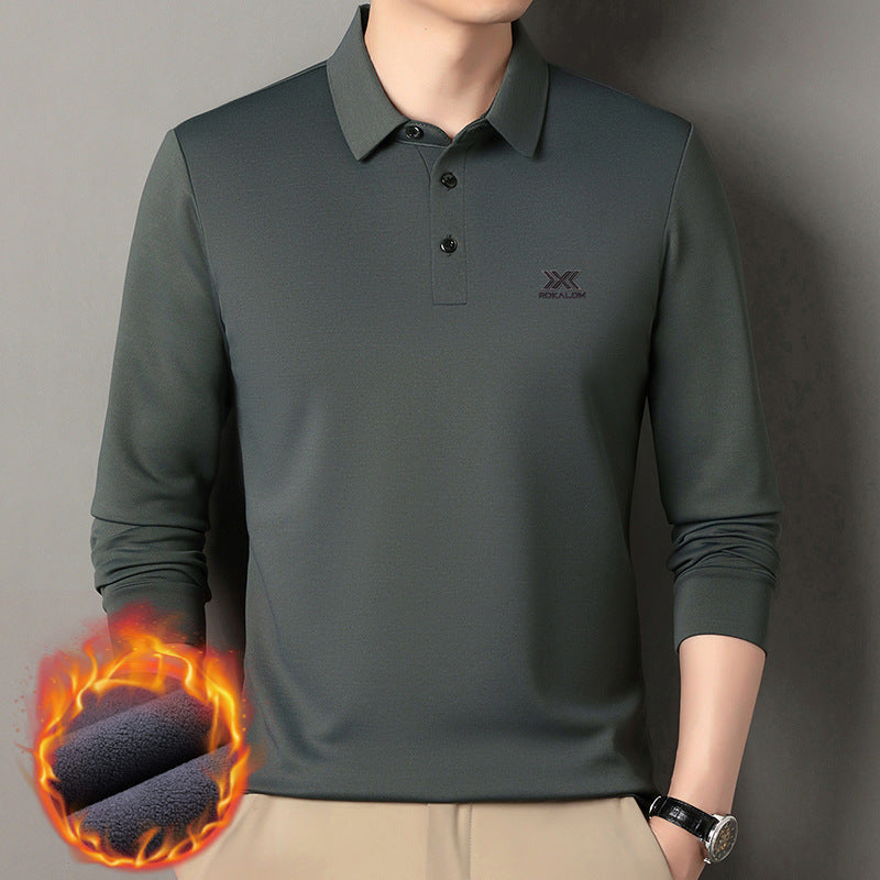 Men's Long Sleeve Polo Shirt made of thermal insulating material Lisslune