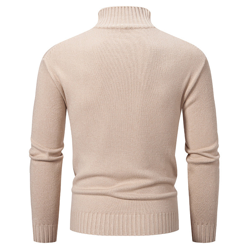 Men's turtleneck sweater made of coarse knit Lisslune