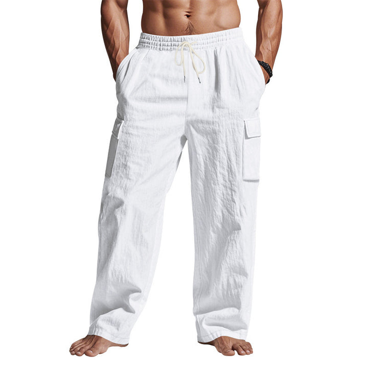 Men's cargo pants with elastic waistband and practical side pockets Lisslune 1759577777