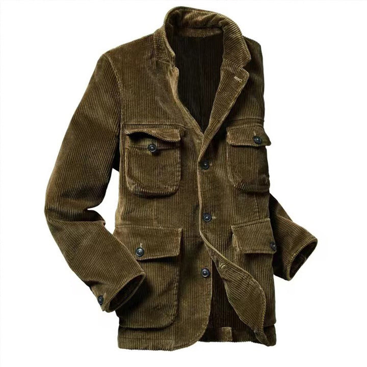 Men's cord jacket with practical patch pockets and modern cut Lisslune