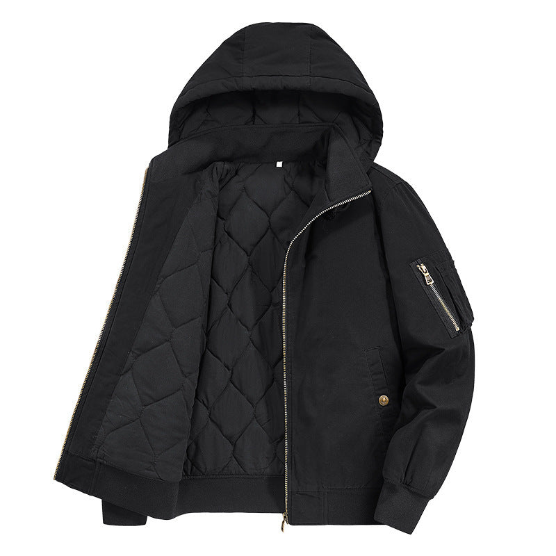 Men's winter jacket with removable hood Lisslune