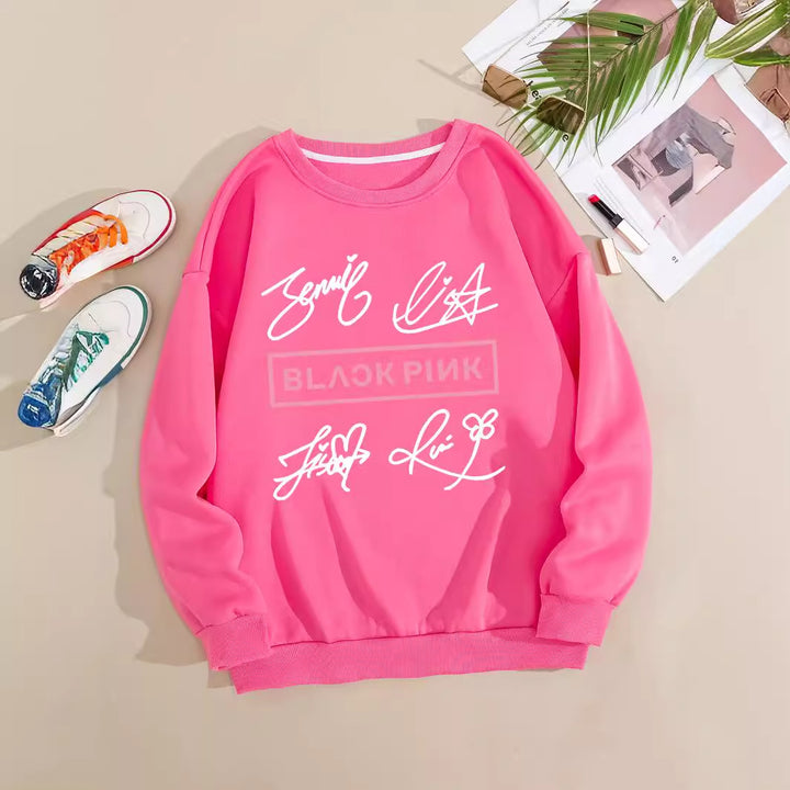 Women's casual sweatshirt with creative signature motif Lisslune