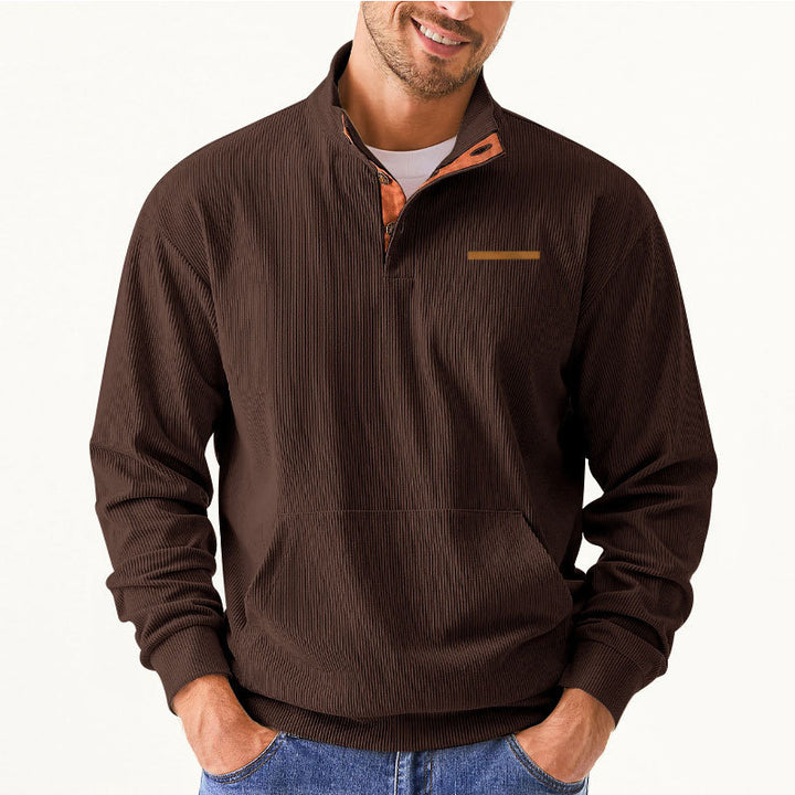 Men's High-Quality Pullover with Half Zip and Comfortable Fit Lisslune