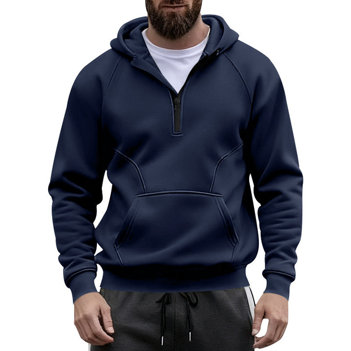 Men's sporty hoodie with modern zipper and practical pockets Lisslune