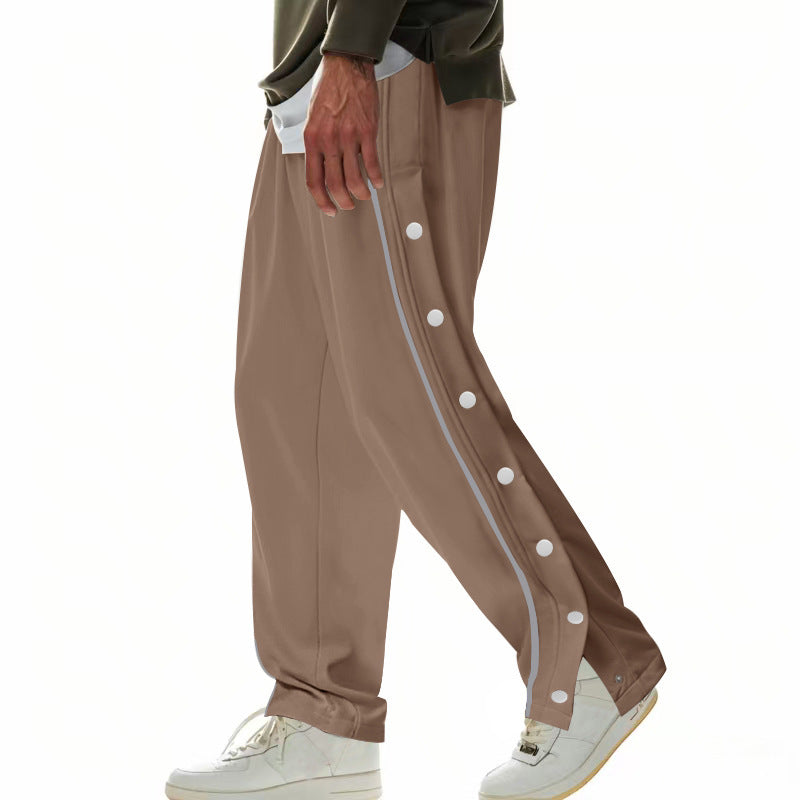 Men's cargo pants with snap button details and elastic waistband Lisslune