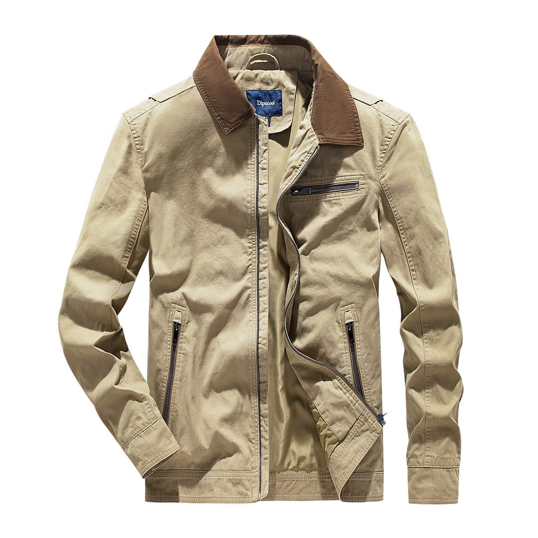 Men's fashionable transitional jacket with striking collar Lisslune