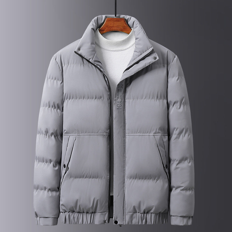 Men's quilted winter jacket with high collar and versatile pockets Lisslune