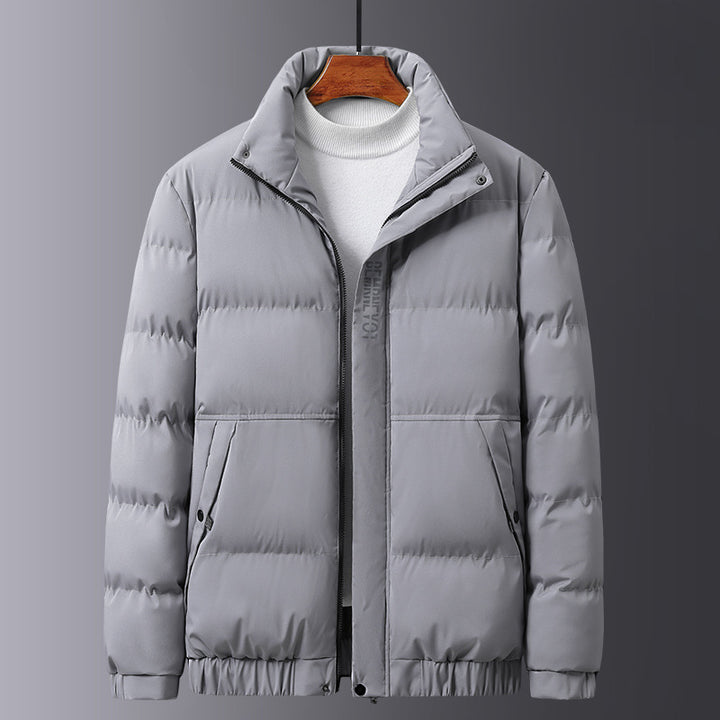 Men's quilted winter jacket with high collar and versatile pockets Lisslune