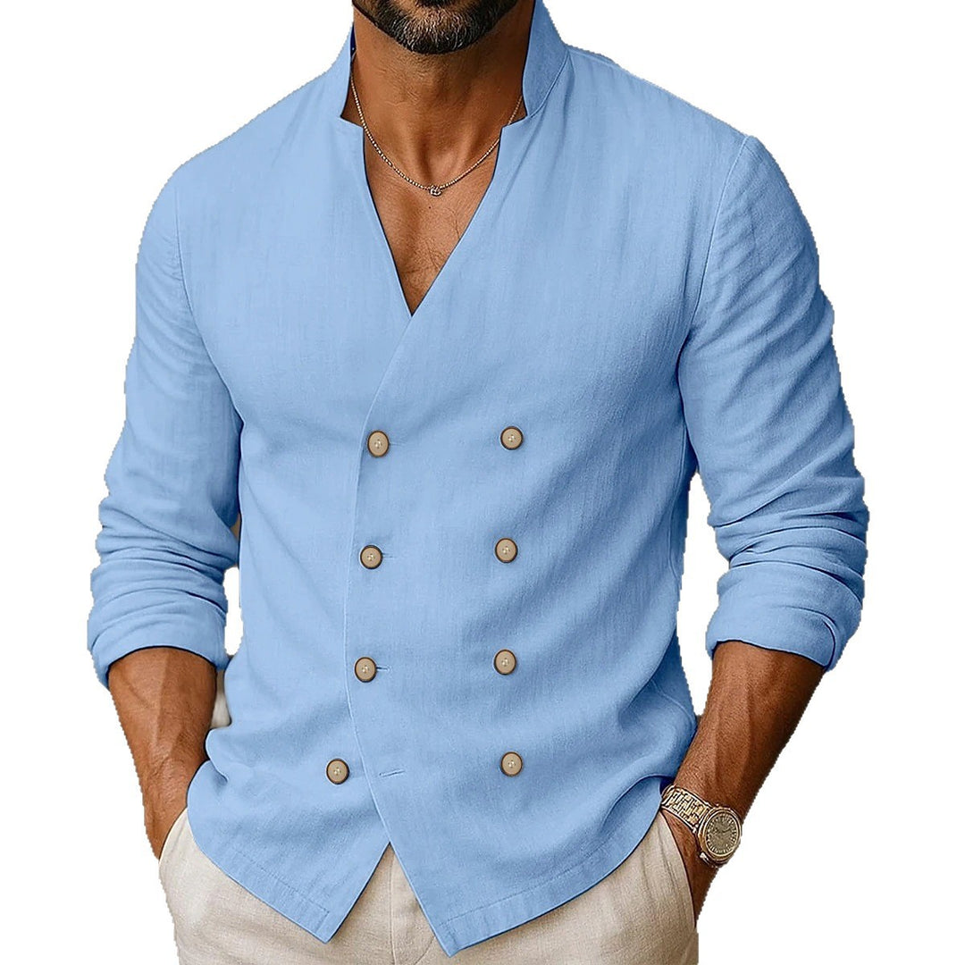 Men's stylish shirt with double button placket Lisslune