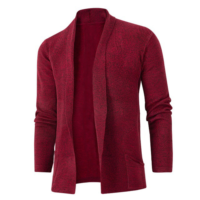 Men's fashionable cardigan with open cut and practical pockets Lisslune
