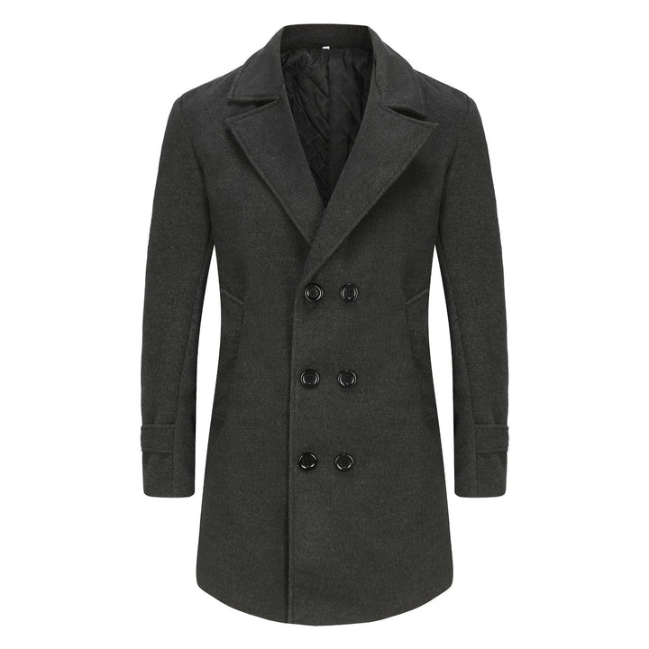 Men's stylish and elegant overcoat with double-breasted buttons Lisslune