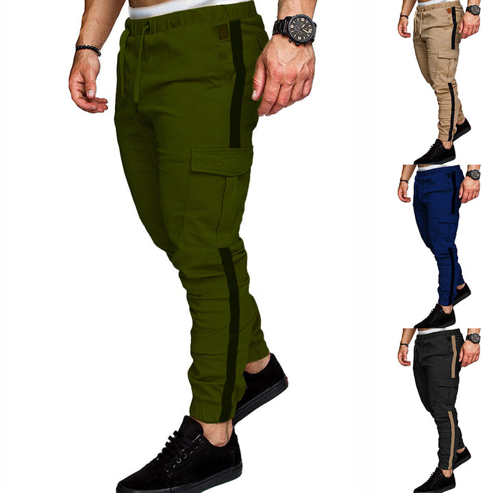 Men's cargo pants with adjustable waistband and functional pockets Lisslune