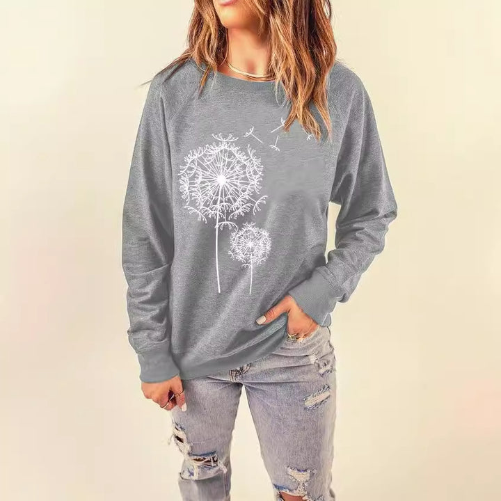 Women's sweatshirt with elegant dandelion motif Lisslune