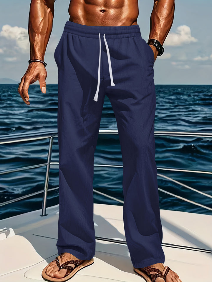 Men's comfortable leisure pants with elastic waist Lisslune