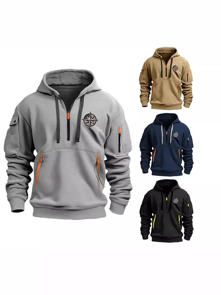 Men's Functional Hoodie with Practical Pockets Lisslune