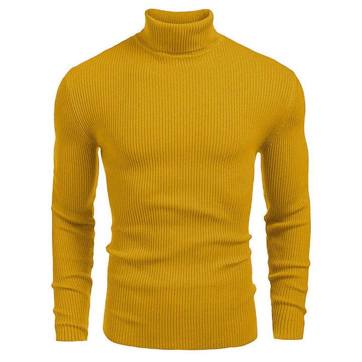 Men's turtleneck sweater made of fine rib knit Lisslune