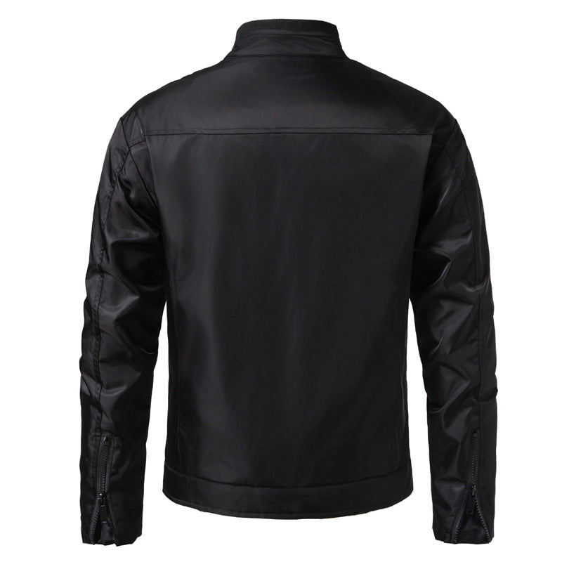 Men's Versatile Synthetic Leather Jacket Lisslune