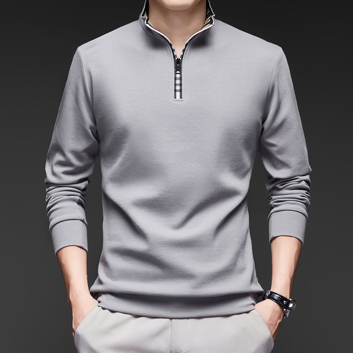 Men's Sweat Pullover with High-Quality Zipper and Modern Collar Lisslune