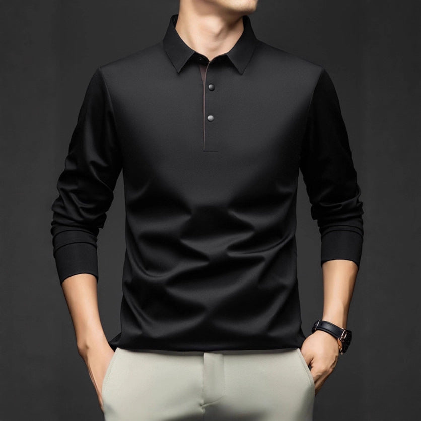 Men's Long Sleeve Polo Shirt Lisslune