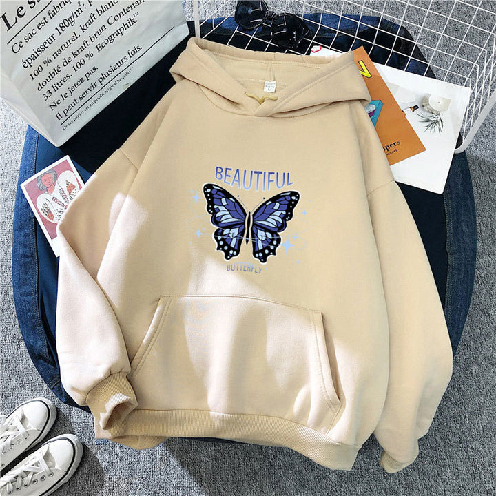 Lady hoodie with creative butterfly design Lisslune