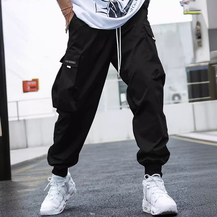 Men's cargo pants with side pockets and elastic waistband Lisslune