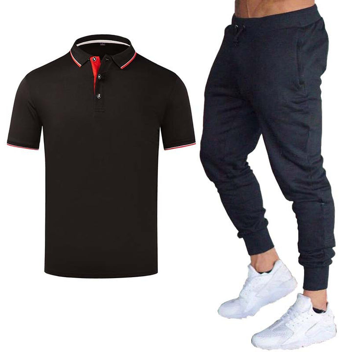 Men's Casual Polo Shirt and Sporty Joggers Lisslune