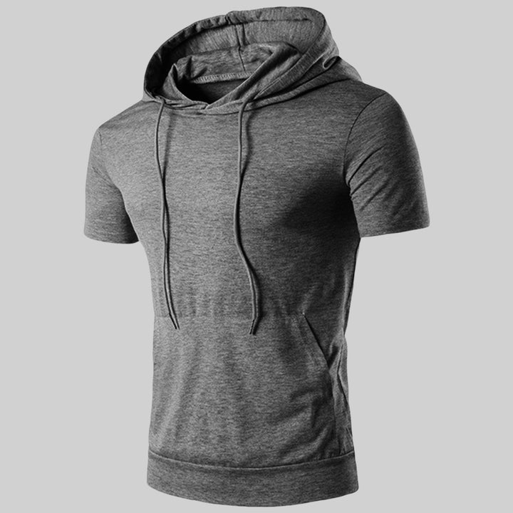 Men's Short Sleeve Hooded Top Lisslune
