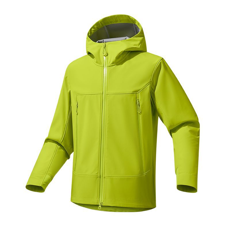 Men's Functional Jacket with Elastic Hood Collar and Water-Repellent Properties Lisslune