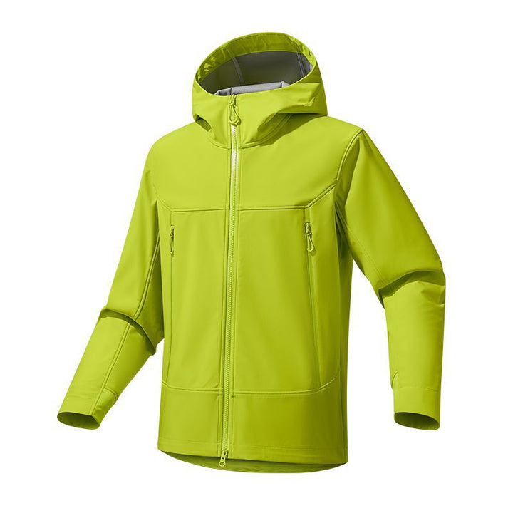 Men's Functional Jacket with Elastic Hood Collar and Water-Repellent Properties Lisslune