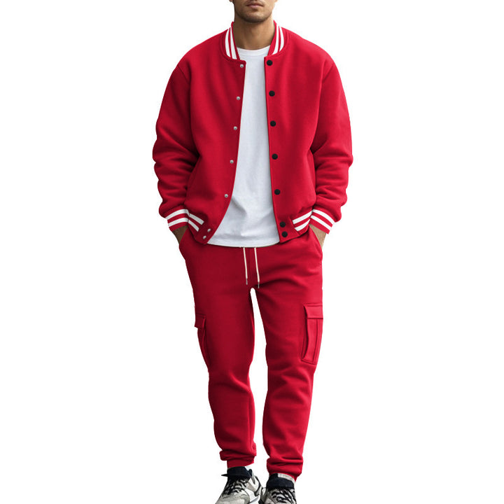 Men's sporty bomber jacket and cargo pants set Lisslune