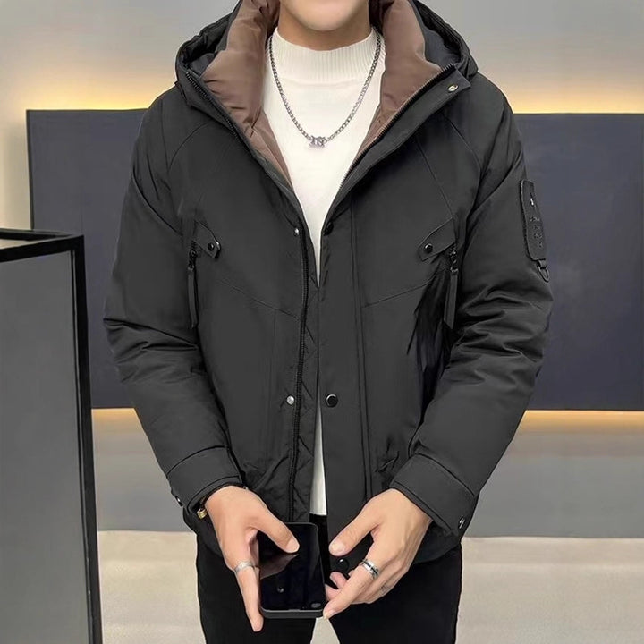 Men's Technical Winter Jacket with Multifunctional Hood Design Lisslune