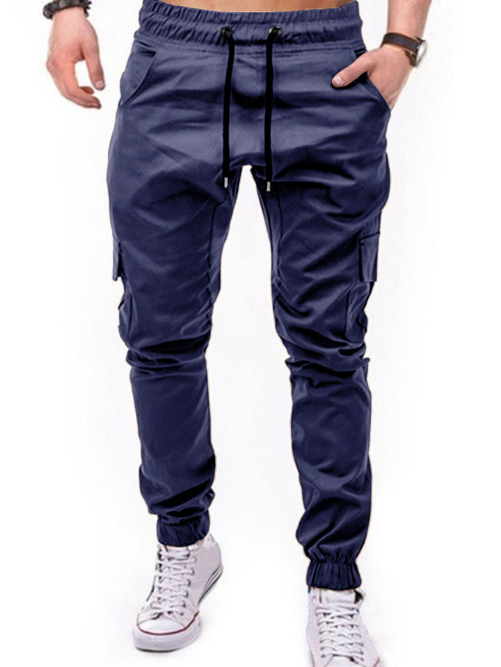Men's Cargo Pants with Elastic Waistband and Practical Pockets Lisslune