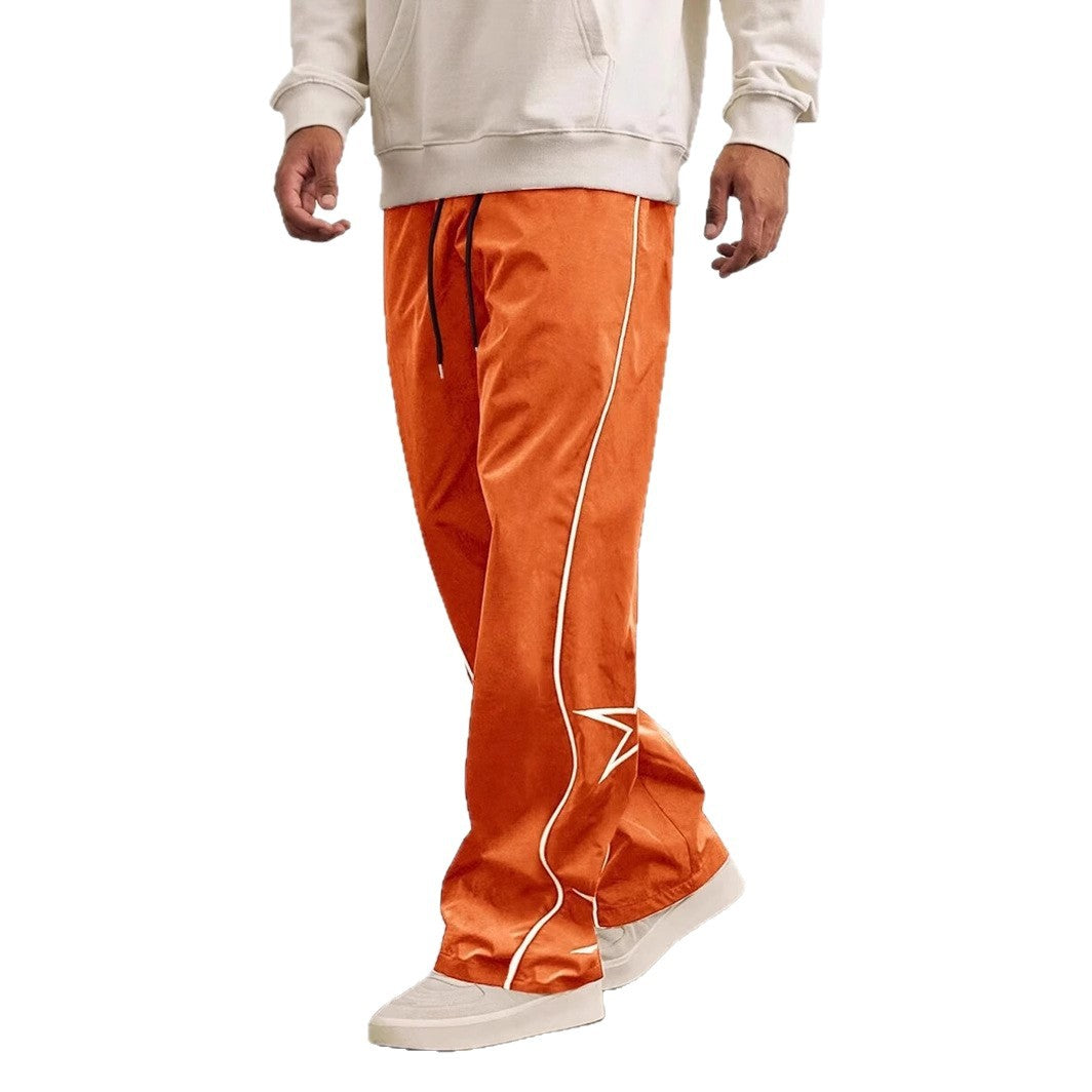 Men's sporty leisure pants with side appliqués Lisslune