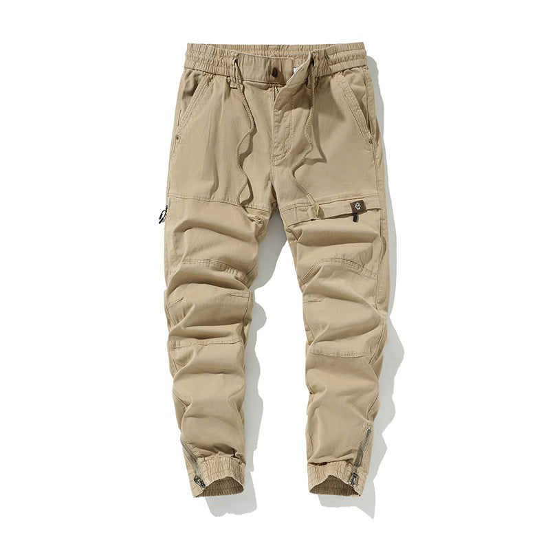 Men's Cargo Pants with Elastic Waistband and Practical Side Pockets Lisslune