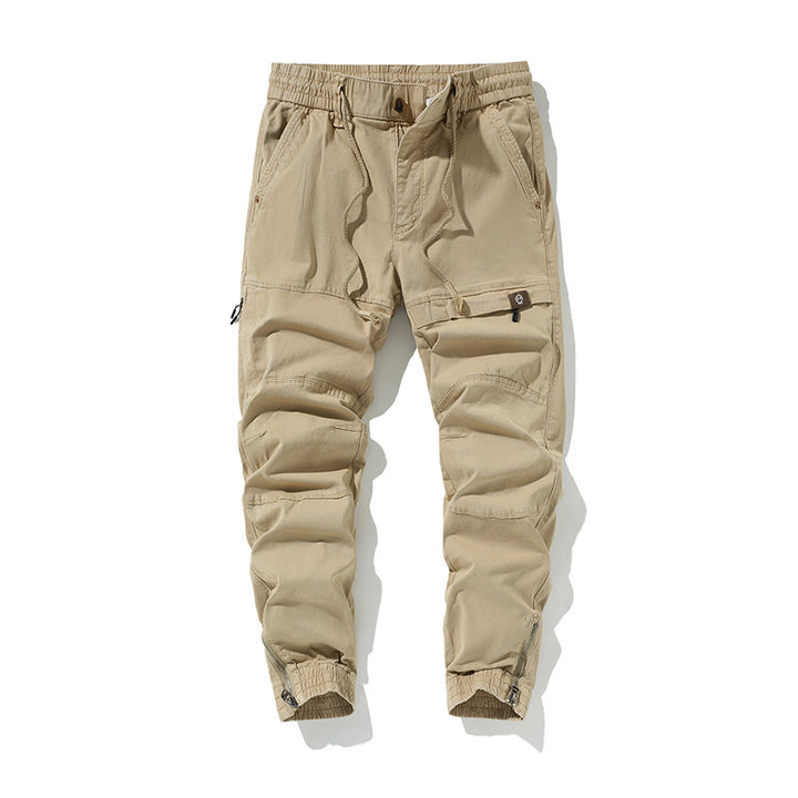Men's Cargo Pants with Elastic Waistband and Practical Side Pockets Lisslune