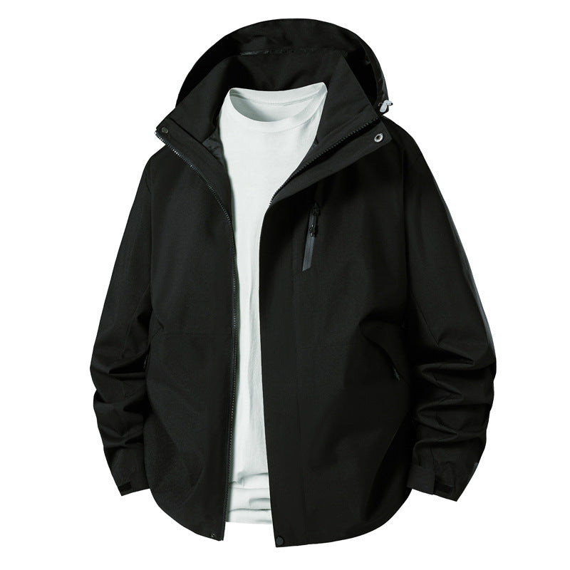 Men's technical transition jacket with adjustable hood rim Lisslune