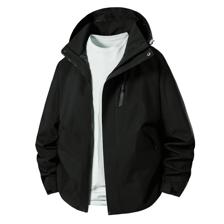 Men's technical transition jacket with adjustable hood rim Lisslune