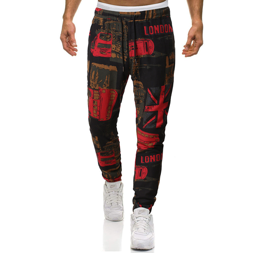 Men's fashionable sports pants with unique pattern Lisslune