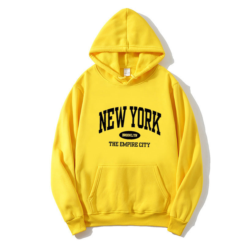 Women Cozy Hoodie with New York Print Lisslune