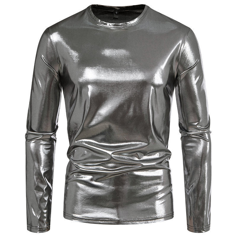 Men's long-sleeve shirt made of glossy stretch fabric Lisslune