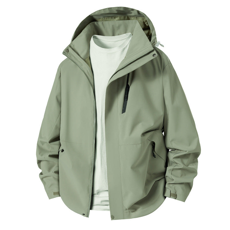 Men's technical transition jacket with adjustable hood rim Lisslune