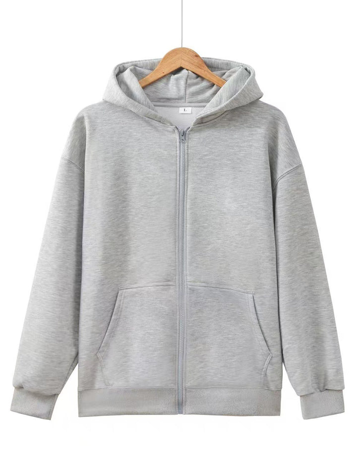 Ladies hoodie jacket with full zip and practical pockets Lisslune